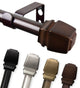 Nona 5/8" Curtain Rod, Cocoa, 28-48"