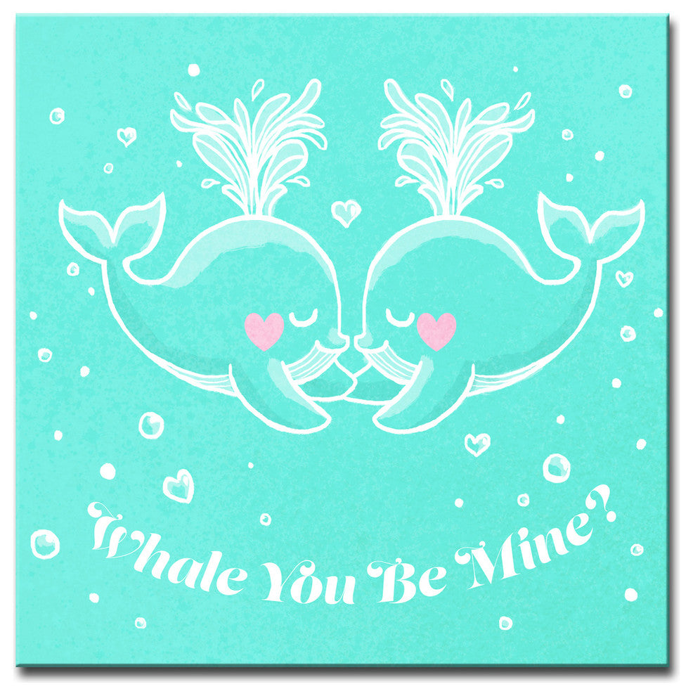 Ready2HangArt 'Whale you Be Mine?' Canvas Art, (Xs) 12" Hx12" W