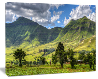 Lesotho Mountains Panorama, Landscape Canvas Art Print, 60x40