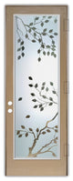 Front Door - Cherry Tree - Fiberglass Grain - 36" x 80" - Knob on Left -...