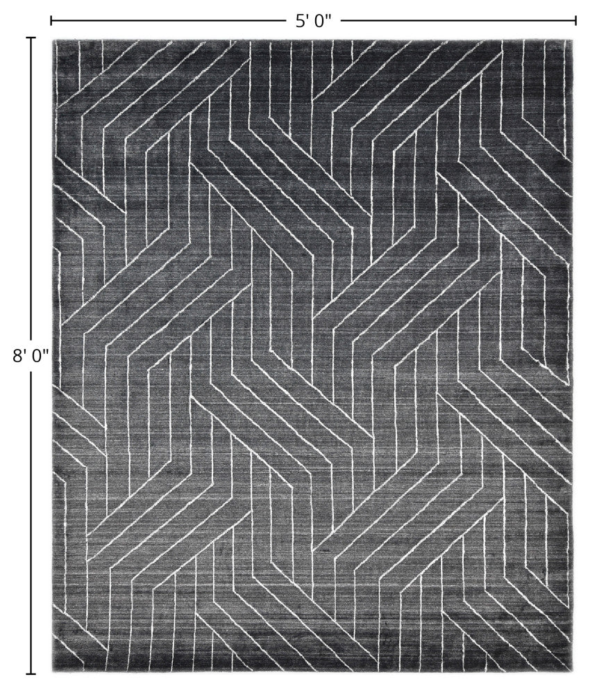 Kali, Handmade Area Rug 3' 0" x 5' 0", 5 X 8