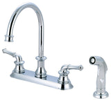 Del Mar Two Handle Kitchen Faucet, Polished Chrome
