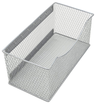 Ybm Home Wire Mesh Magnetic Basket, Silver 11"x5.5"x5"