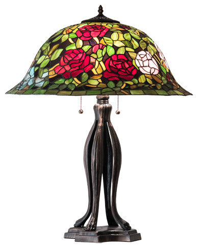 Meyda Lighting 229111 30" High Tiffany Rosebush Table Lamp