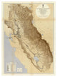 "Map of The San Joaquin, Sacramento and Tulare Valleys, 1873" Paper Art, 18"x24"