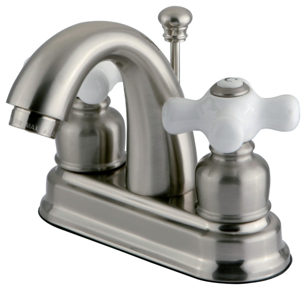 Kingston Brass 4" Centerset Bathroom Faucet, Brushed Nickel
