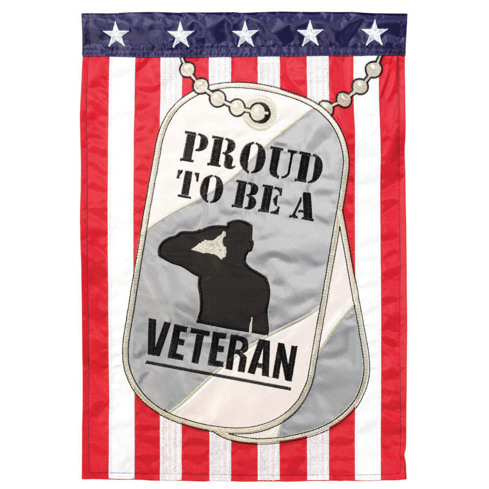 Flag Proud To Be A Veteran 13x18