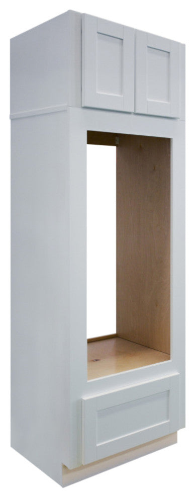 Shaker Hill Series Kitchen Oven Cabinet With Soft Close Glides, 30"x90"x24"