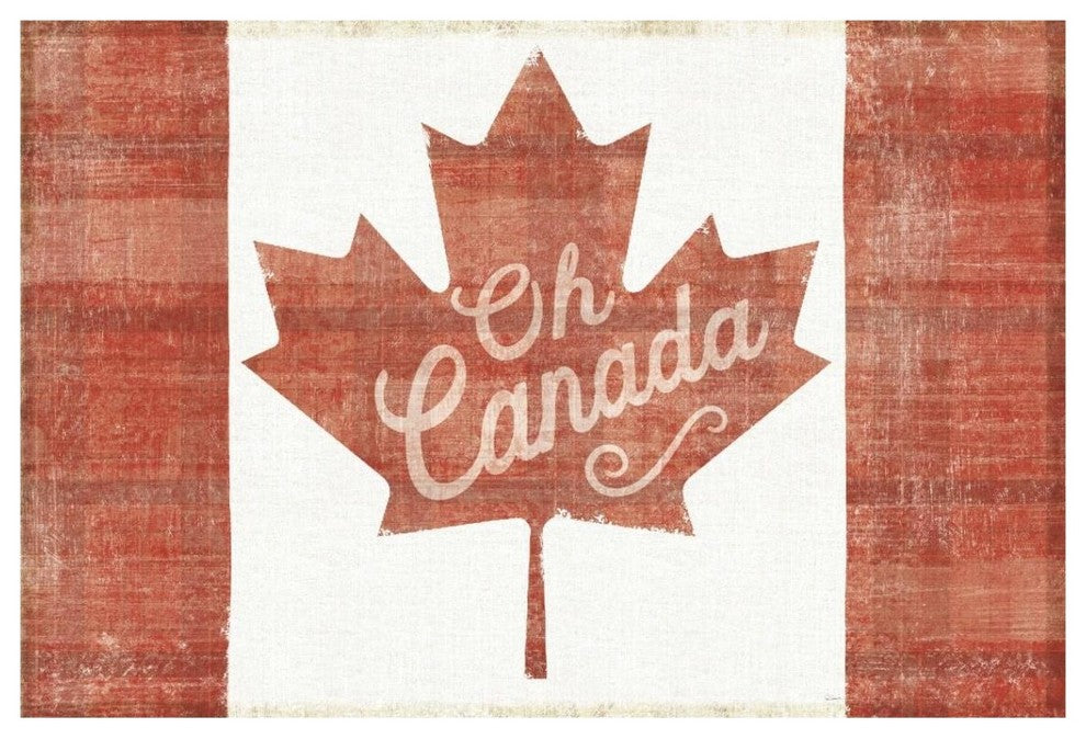 "Oh Canada Flag" Digital Paper Print by Sue Schlabach, 38"x26"