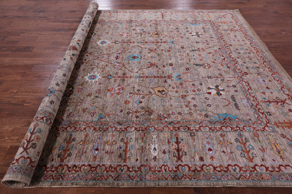 Persian Tabriz Hand Knotted Wool Rug 9' 4" X 12' 0" Q7426