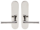 Champagne Lever, Tubular Full Dummy Pair, Left Hand, Polished Stainless Steel