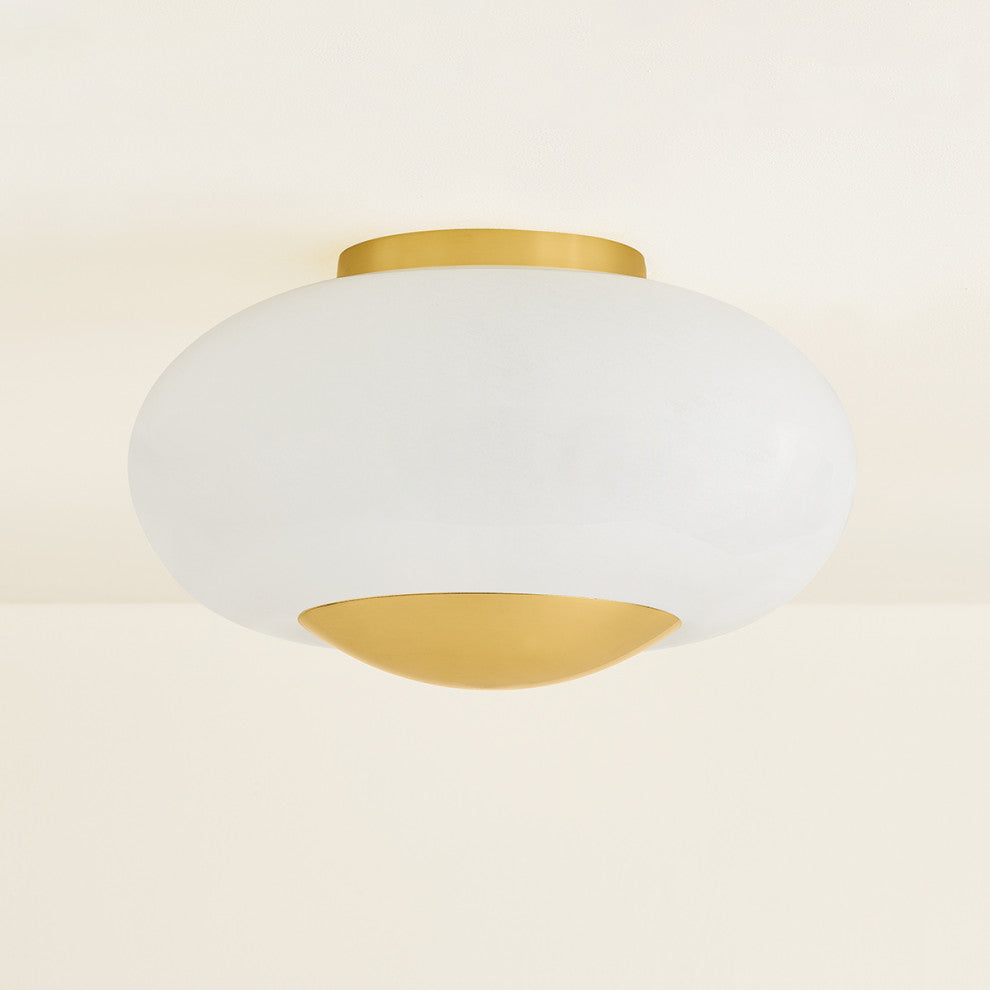 Mitzi Lottie Flush Mount Aged Brass