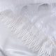 Tache 6-Piece Rose Pink White Satin Ruffled Bedding Set, Queen