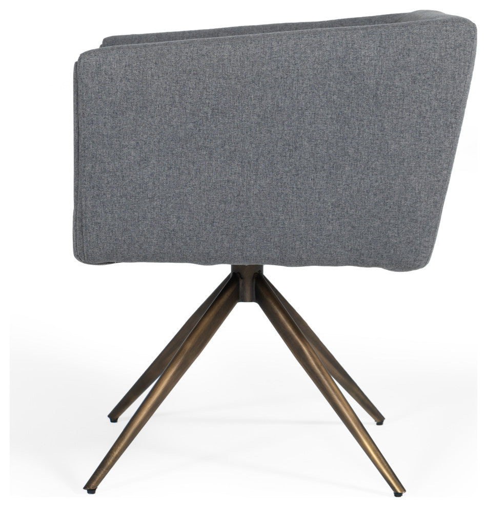 Modrest Riaglow Contemporary Dark Grey Fabric Dining Chair