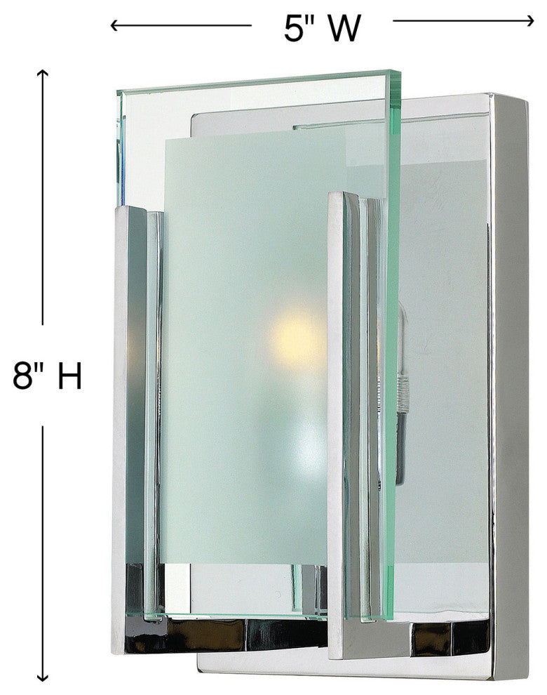 Hinkley Latitude Small Single Light Vanity, Chrome