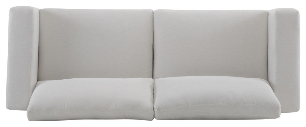 GDF Studio Modern Upholstered Fabric Loveseat Sofa, Beige