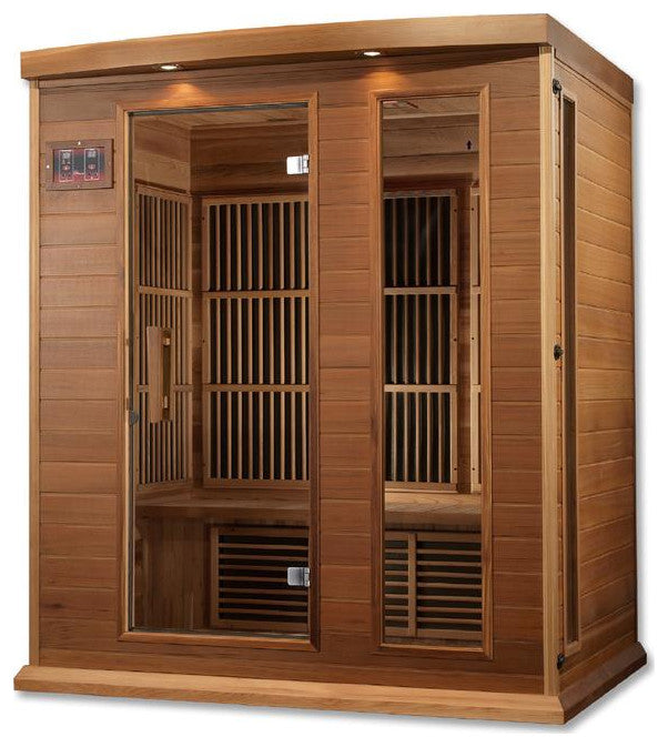 3-Person Near Zero Emf, Under 2Mg Far Infrared Sauna, Canadian Red Cedar