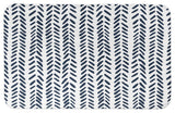 Navy Modern Herringbone 34x21 Bath Mat