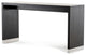 HomeRoots 35" Wenge Veneer and Stainless Steel Bar Table