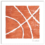 Basketball Lines 12x12 Canvas Wall Art