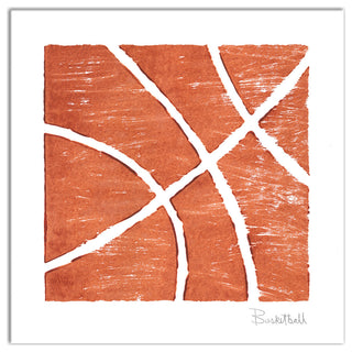 Basketball Lines 12x12 Canvas Wall Art