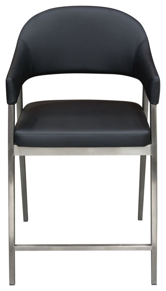 Adele 2 Counter Height Chairs, Black
