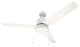 52" Ceiling Fan With Pull Chains Light Kit Work With Stable and Silent motor, White