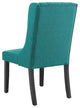 Side Dining Chair, Set of 2, Fabric, Teal Blue, Modern, Cafe Bistro Restaurant