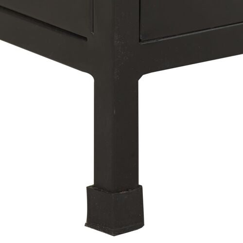 vidaXL Sideboard Rough Mango Wood with Black Frame
