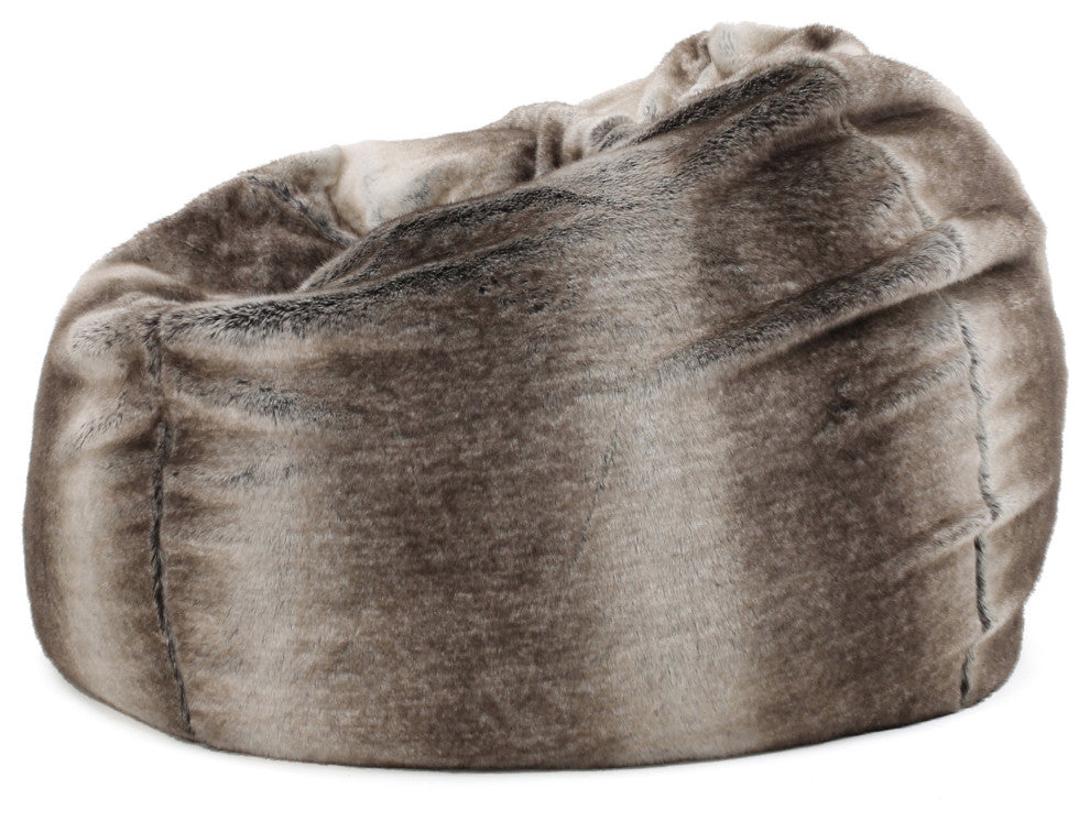 GDF Studio Meridian Ash White Fabric Bean Bag with Polyurethane Foam Filling