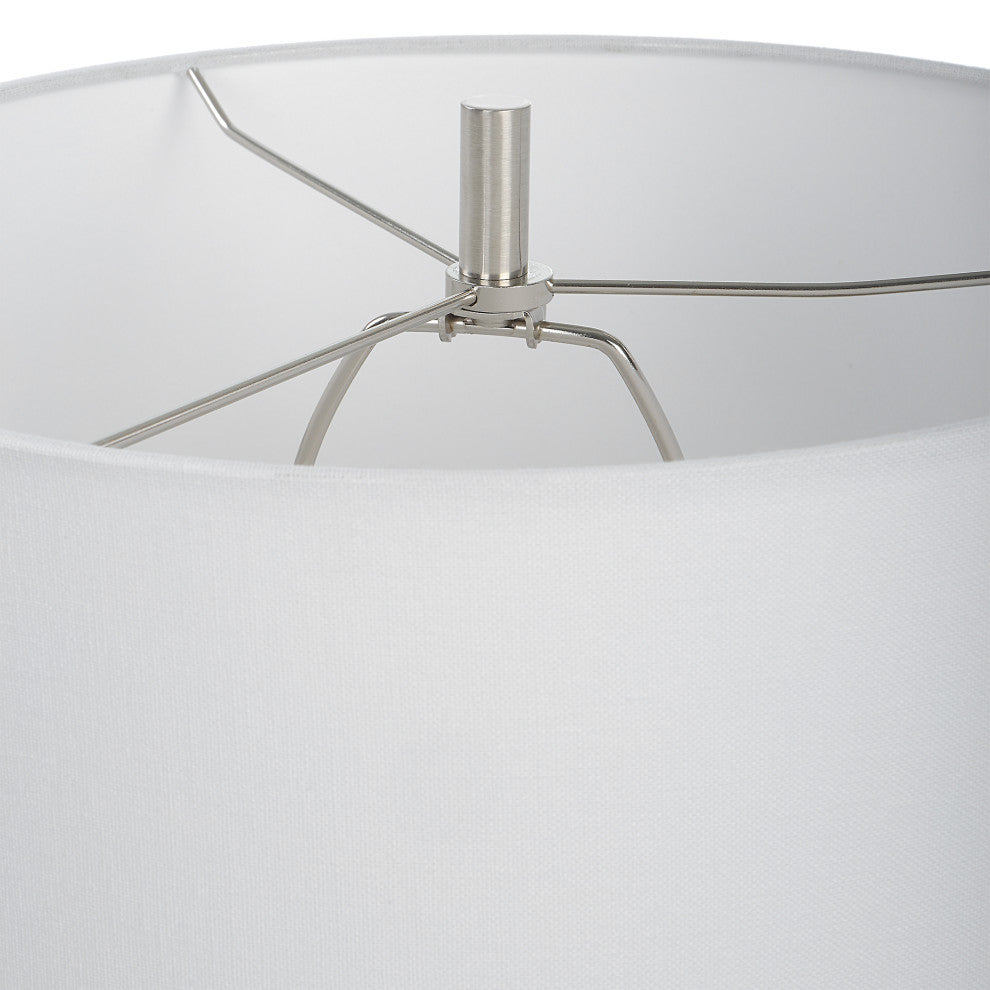 Uttermost Ascent White Geometric Table Lamp