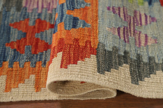 Geometric Kilim Oriental Wool Rug 4x6