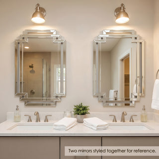 Crosspath Beveled Framed Wall Mirror