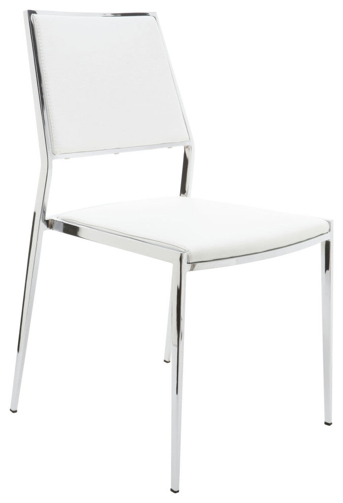 Aaron Stackable Dining Chair, White