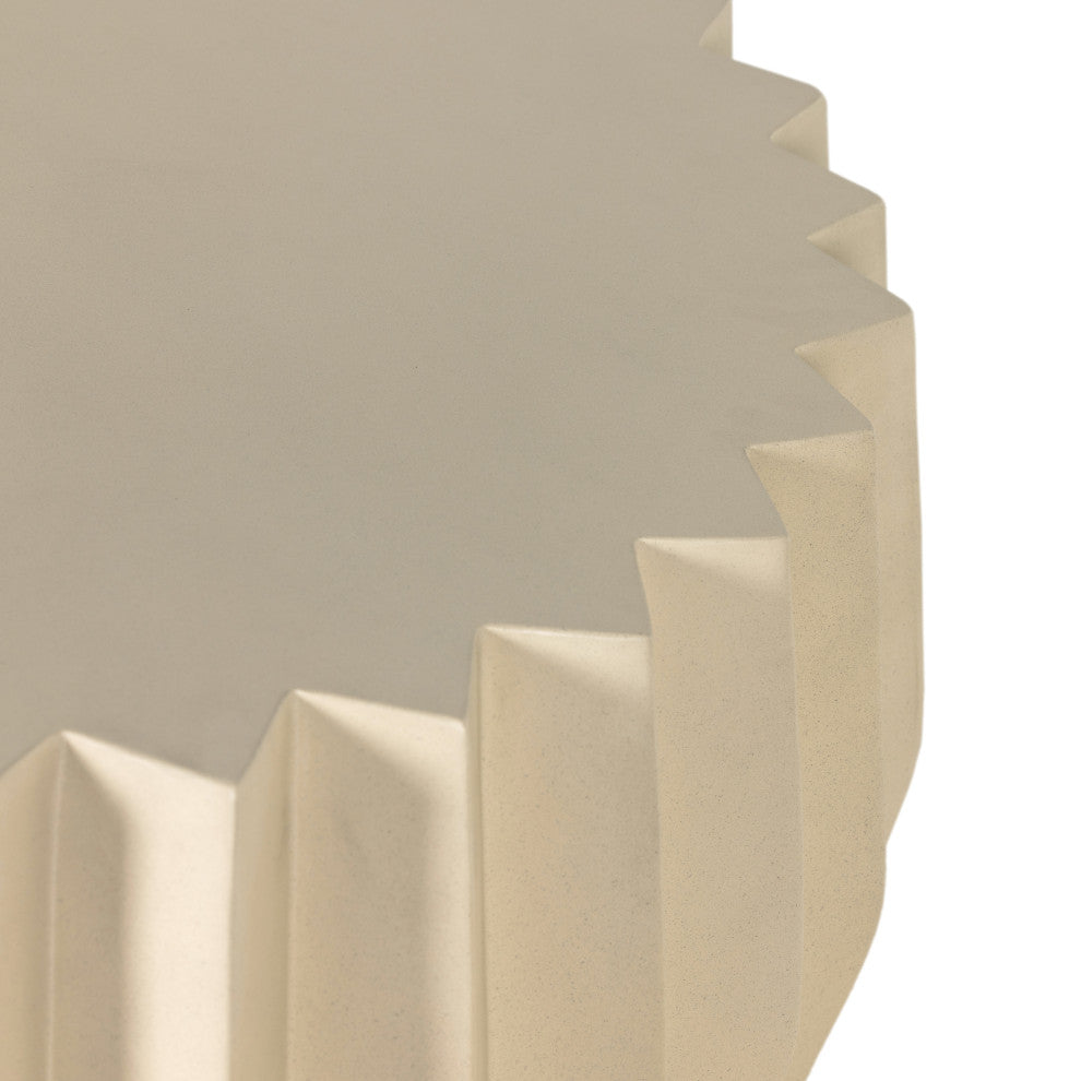 Gem Outdoor Coffee Table-Parchment White