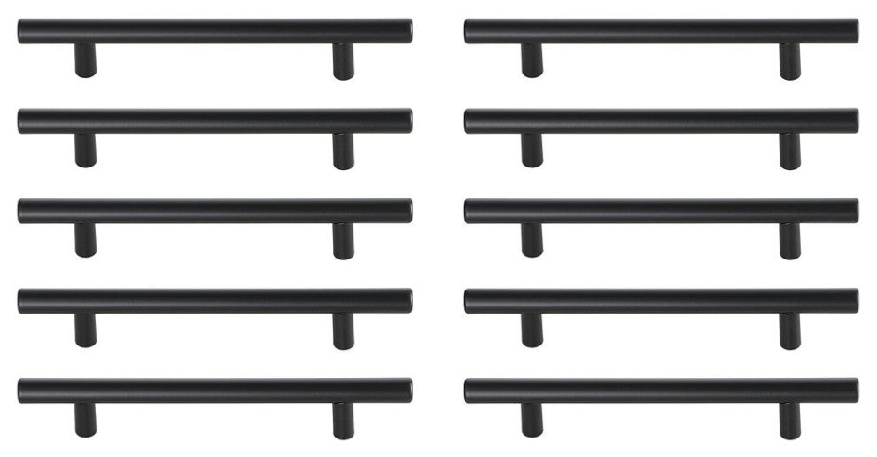 PL400-5-MB-10PK Quinn 5" Center to Center Matte Black Bar Pull, Set of 10