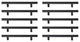 PL400-5-MB-10PK Quinn 5" Center to Center Matte Black Bar Pull, Set of 10