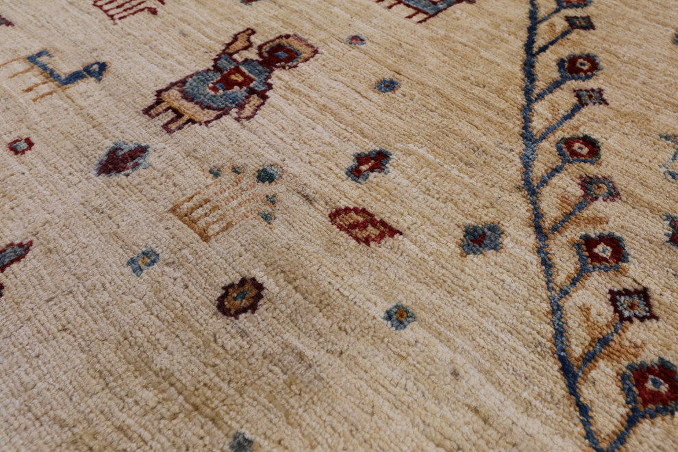 4' 0" X 6' 1" Persian Gabbeh Tribal Handmade Rug Q7942