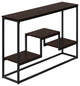 Accent Table Console Entryway Narrow Sofa Bedroom Metal Brown