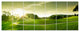Green Valley Panorama, Landscape Canvas Art Print, 83"x32", 7 Panels
