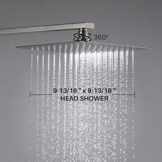 Cube Single Function Shower System, Rough, Valve, Brushed Nickel