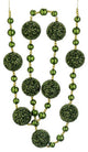 Christmas Brites Glamour Glittered Holiday Ball Garland, 6', Green/Gold