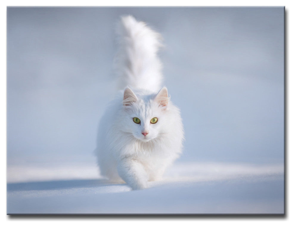 Ready2HangArt 'Yellow Eyes' Wrapped Canvas Wall Decor, 40"x30"