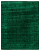Overdyed One-of-a-Kind Hand-Knotted Area Rug Green, 8' 4" x 10' 4"