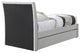 Myles Upholstered Trundle Bed, Gray, Twin, Linen Textured Fabric