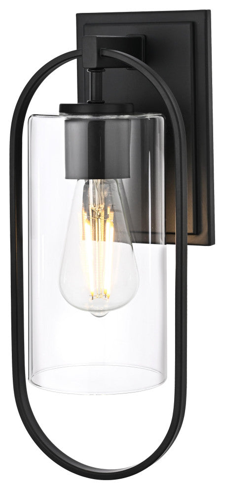 Home Living 6" Outdoor Wall Sconce, Black
