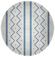 Mudcloth Spring Chenille Rug, Dark Cobalt Blue, 5' Round