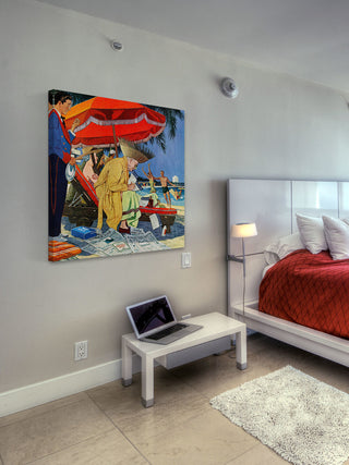 "Business at the Beach" Print on Canvas by James Williamson