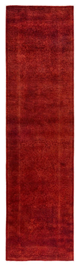 Overdyed, One-of-a-Kind Hand-Knotted Area Rug Rust, 2'6"x9'4"