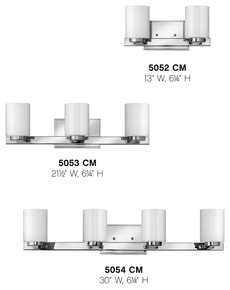 Hinkley Lighting Miley 3 Light Bath Light, Chrome - 5053CM